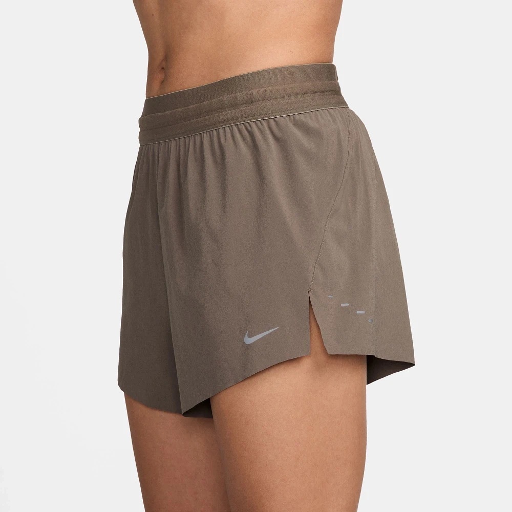 Nike Dri-FIT Running Shorts Taupe Brown Athletic Gym Women , size M